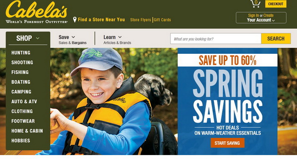 Доставка из cabelas.com